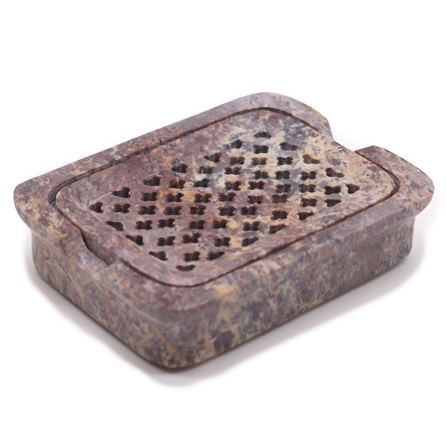 Soapstone Soap Dish & Drainer 11x8cm- Classic Square