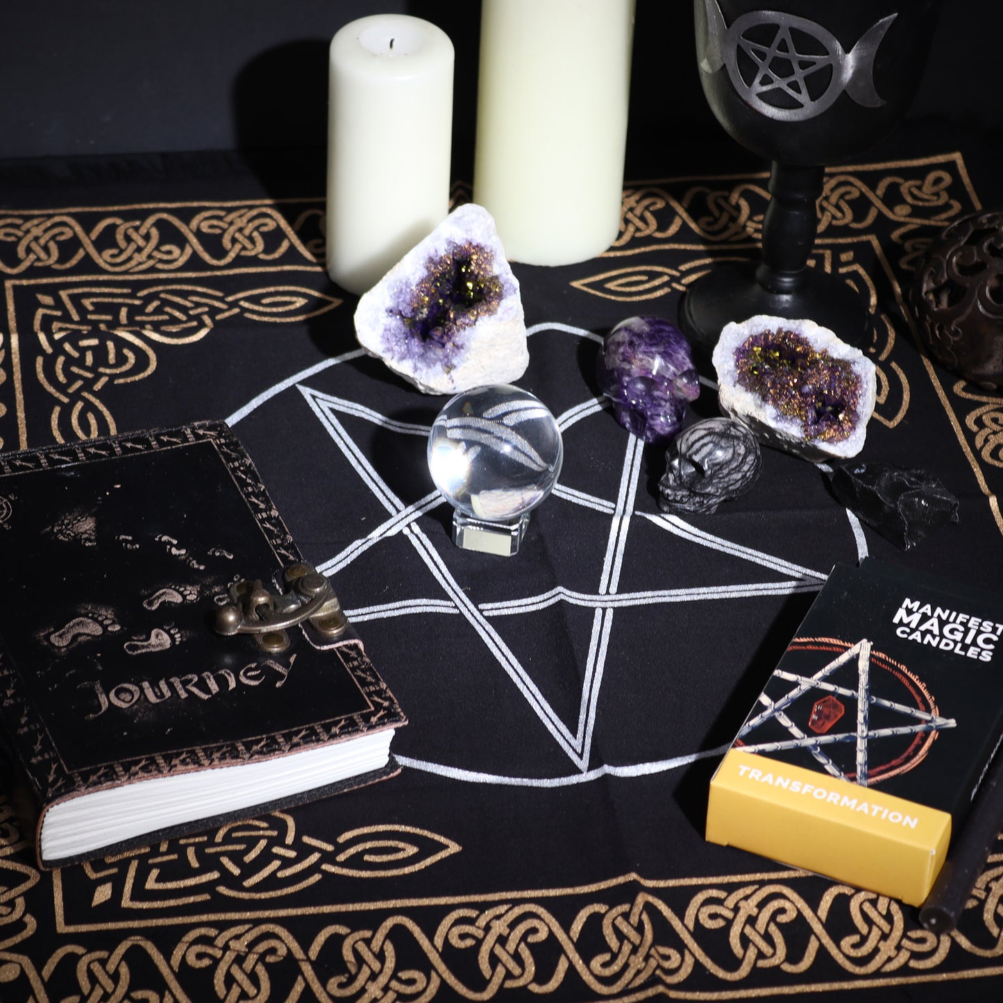 Esoteric Fringed Altar Cloth -  Pentagon