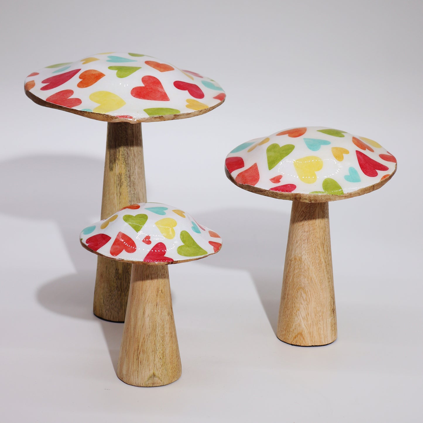 Large Mushroom - 20cm - Pastel Hearts