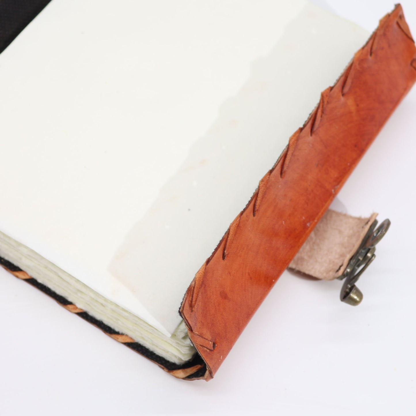 Light Brown Tan Book - Evil Eye Decor - 160 Deckle Edges Pages