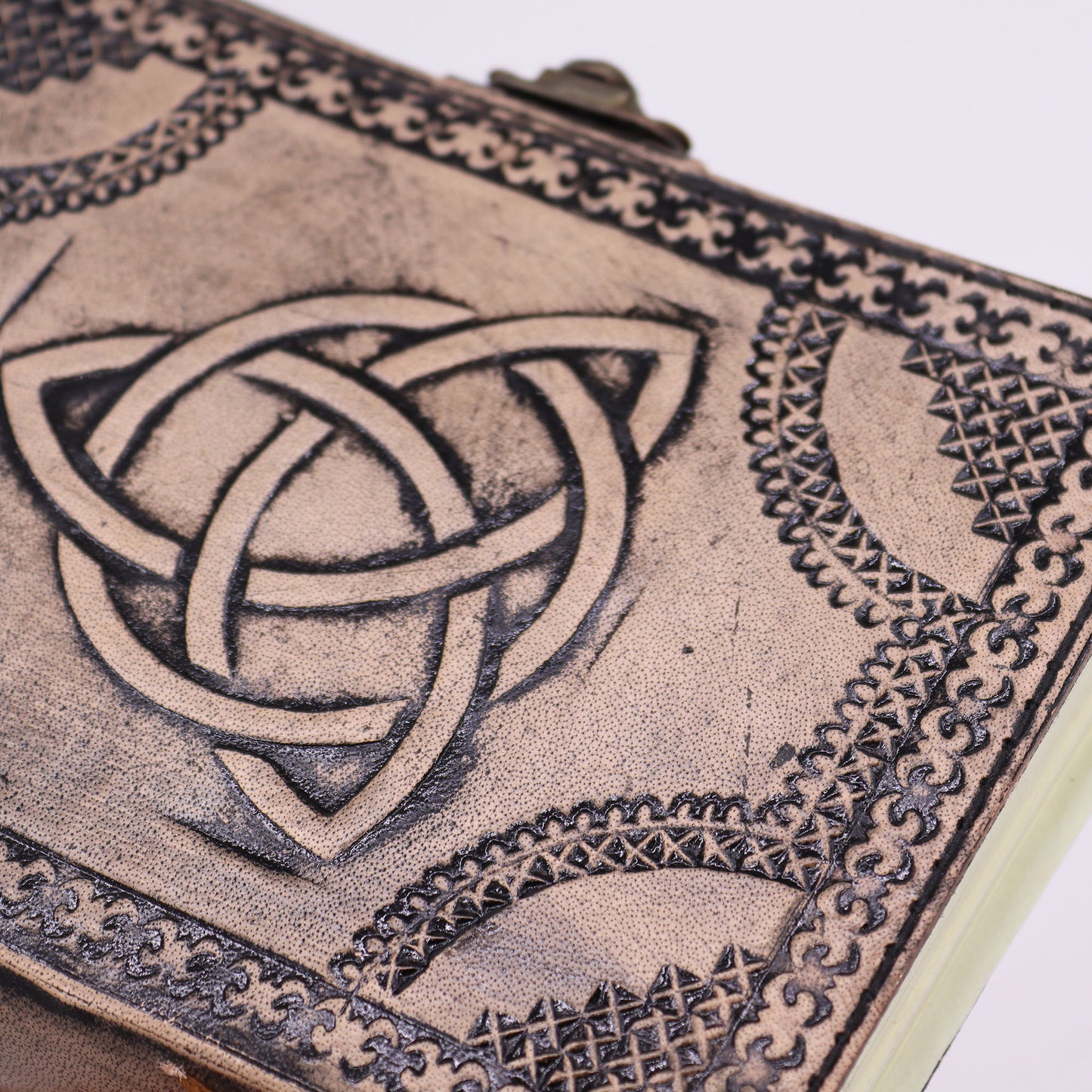 Circle Triquetra - Esoteric Notebook - Red Tan - 200 pages  Stich Edge