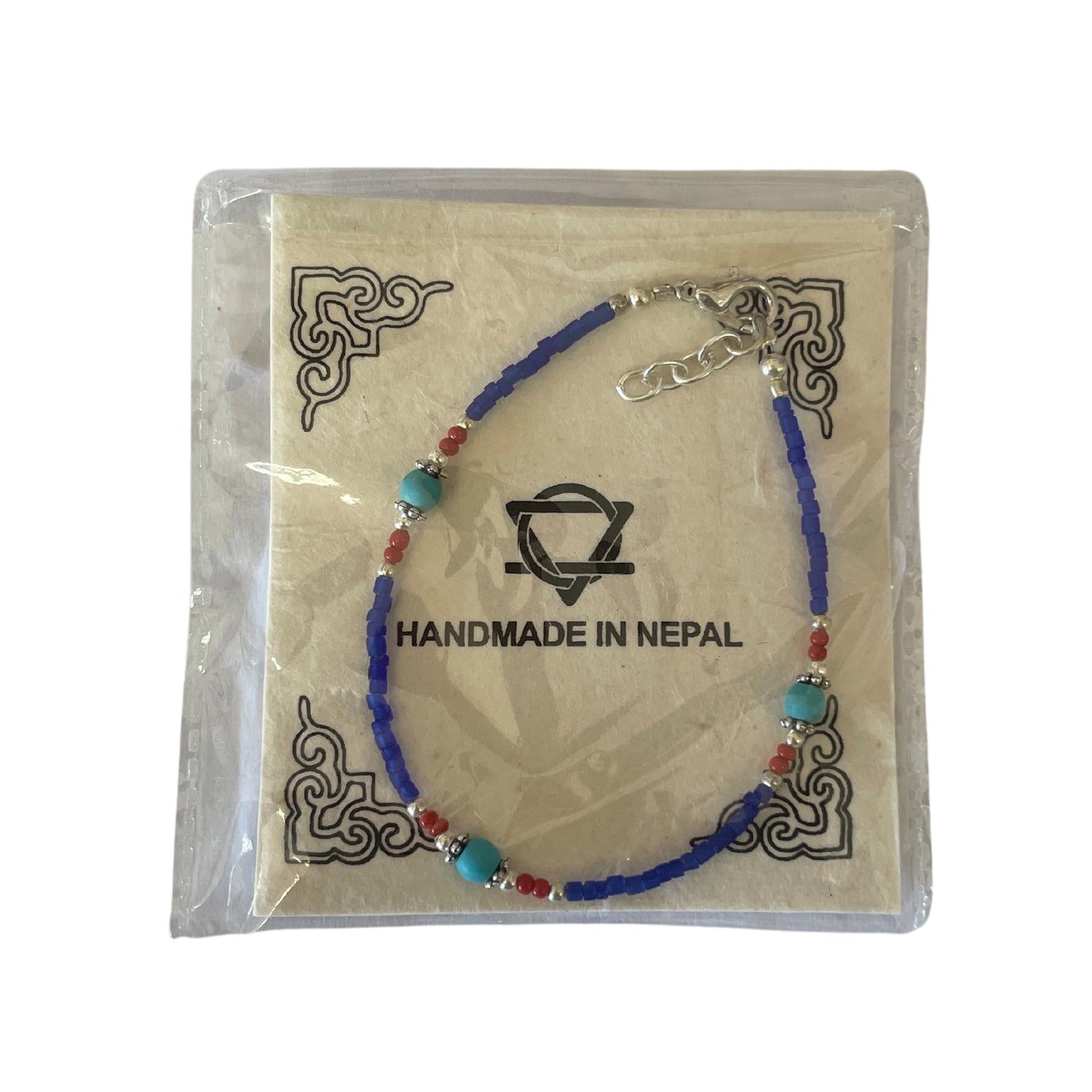 Nepalese Extra Fine Gem Bracelet- Blue Onyx