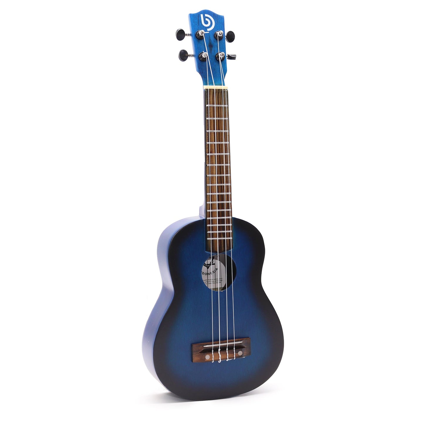 Hand Crafted Ukulele - Blue Sunburst Sunburst Finish (4 String)