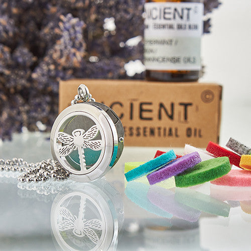 Aromatherapy Jewellery Necklace - Dragonfly 25mm