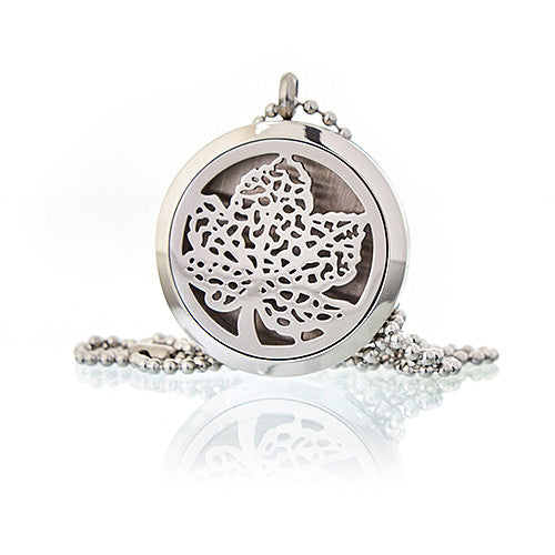 Aromatherapy Jewellery Necklace - Leaf 30mm