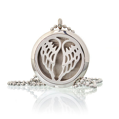 Aromatherapy Jewellery Necklace - Angel Wings 30mm