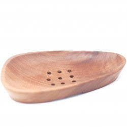 Pebble Shape Mahogany Soap Dish