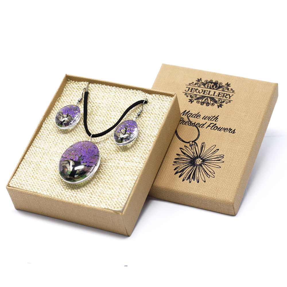 Pressed Flowers - Tree of Life set - Lavender