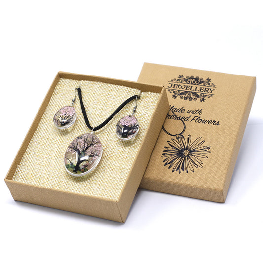 Pressed Flowers - Tree of Life set - Pink