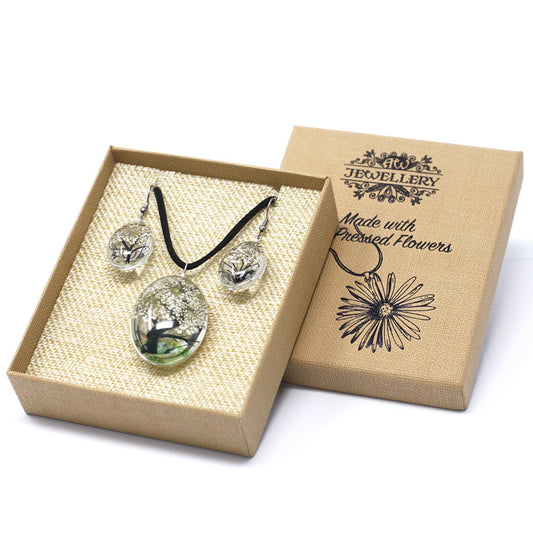 Pressed Flowers - Tree of Life set - White