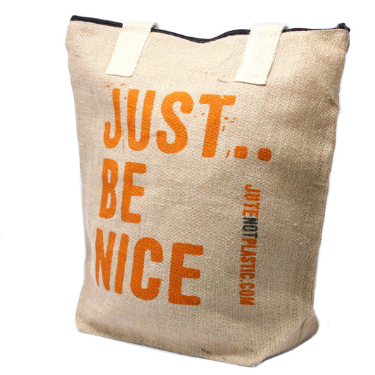 Just Be Nice Jute Bag