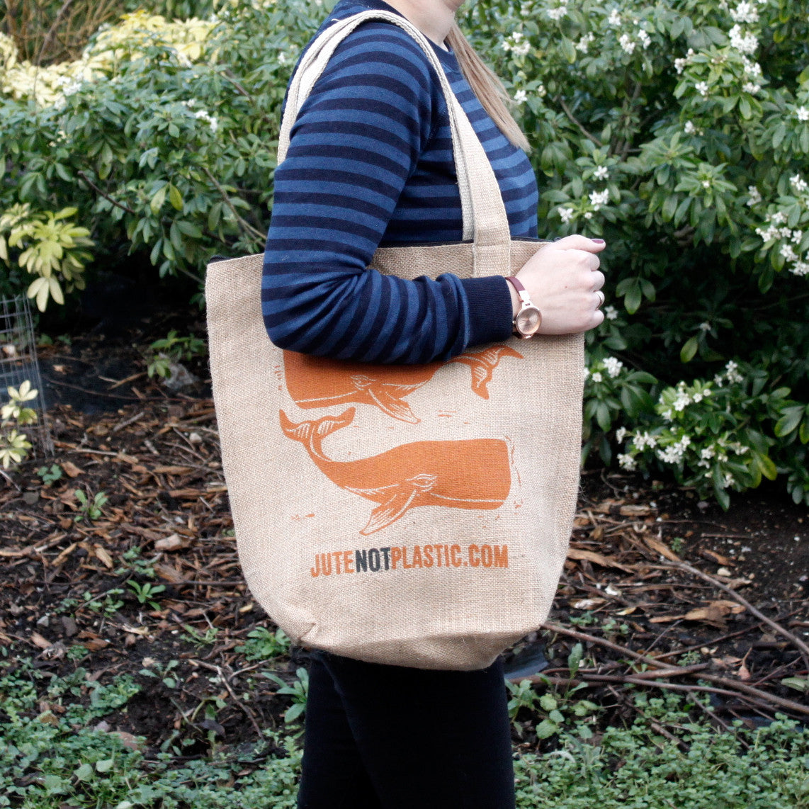 Two Whales Jute Bag