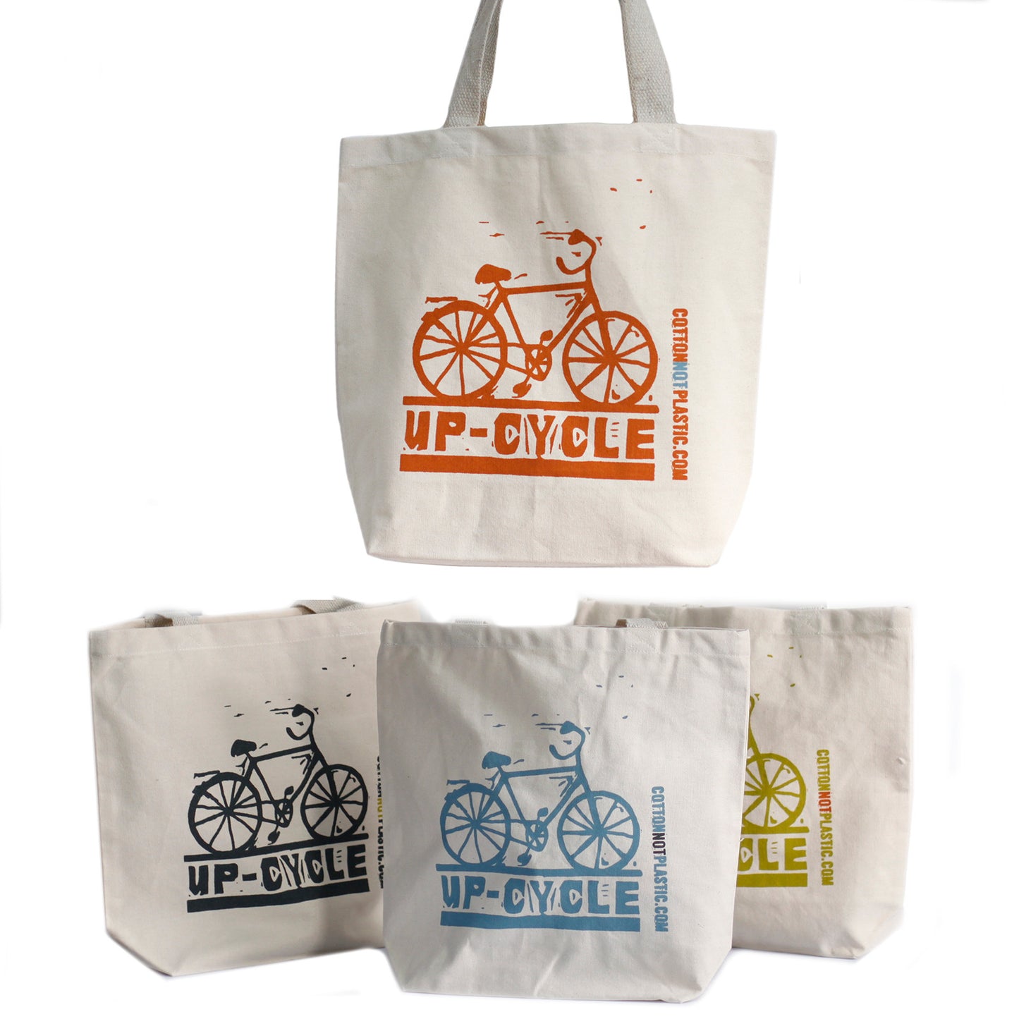 Up Cycle Tote Bag - (4 designs)