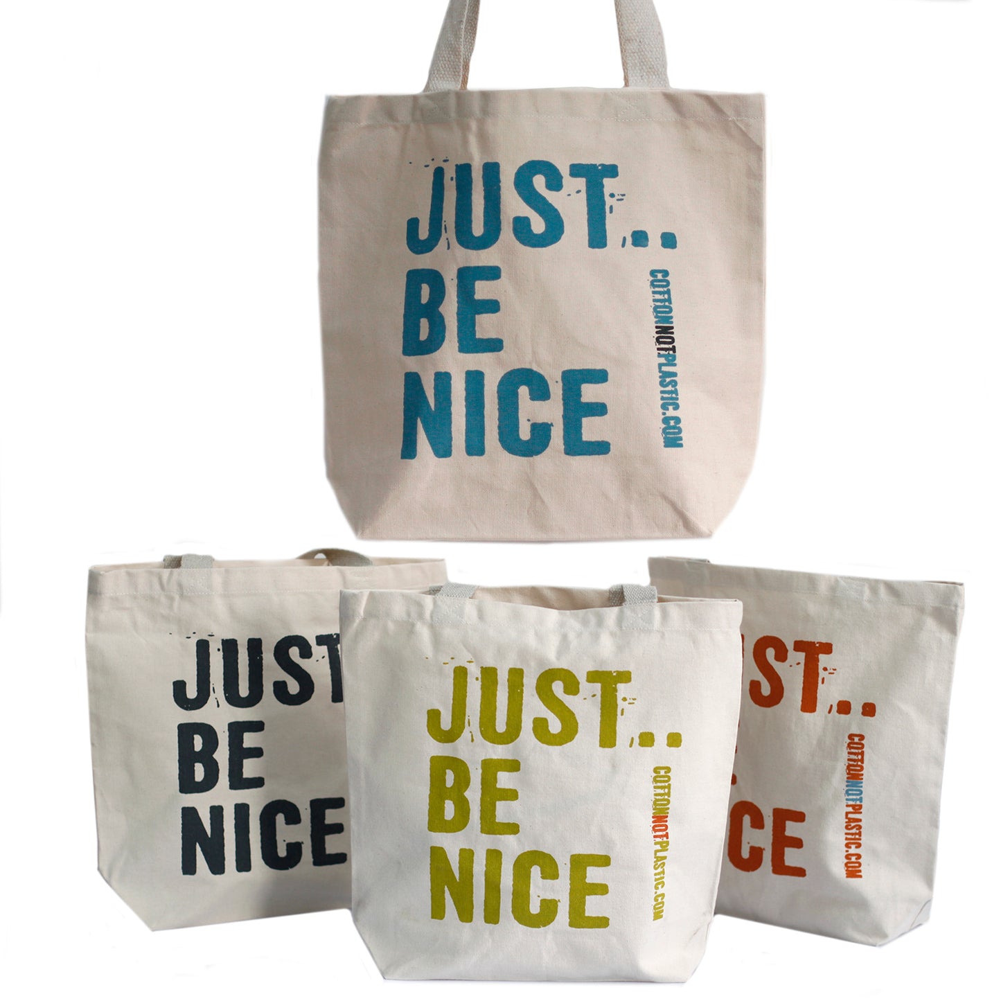 Just Be Nice Tote Bag - (4 designs)