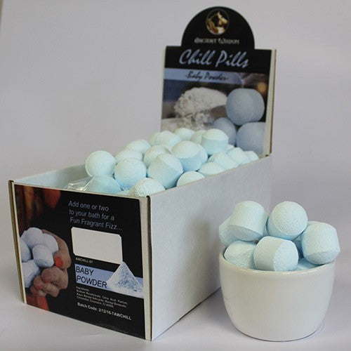 1.3Kg Box of Chill Pill Bath Bombs - Baby Powder