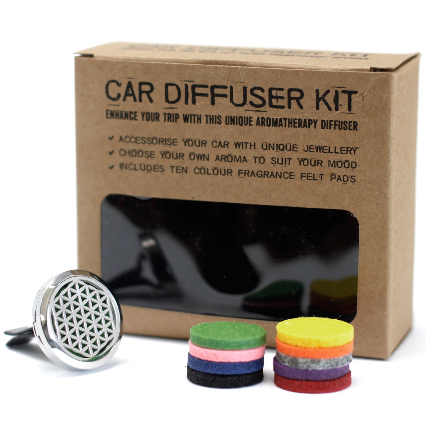 Car Diffuser Kit - Flower of Life - 30mm