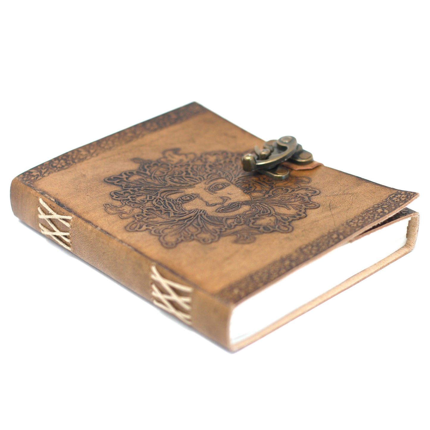 Leather Greenman Notebook (200 Pages)