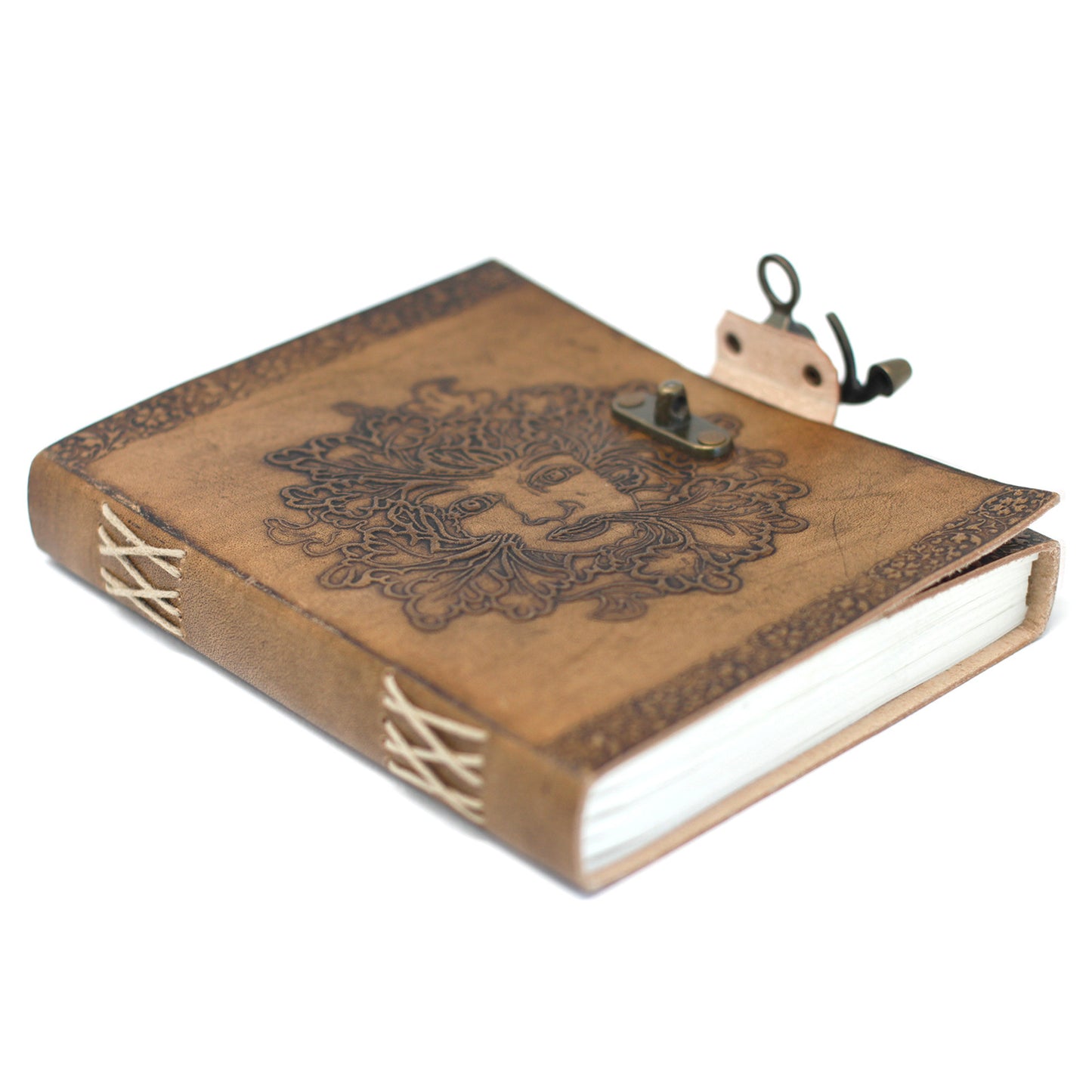 Leather Greenman Notebook (200 Pages)