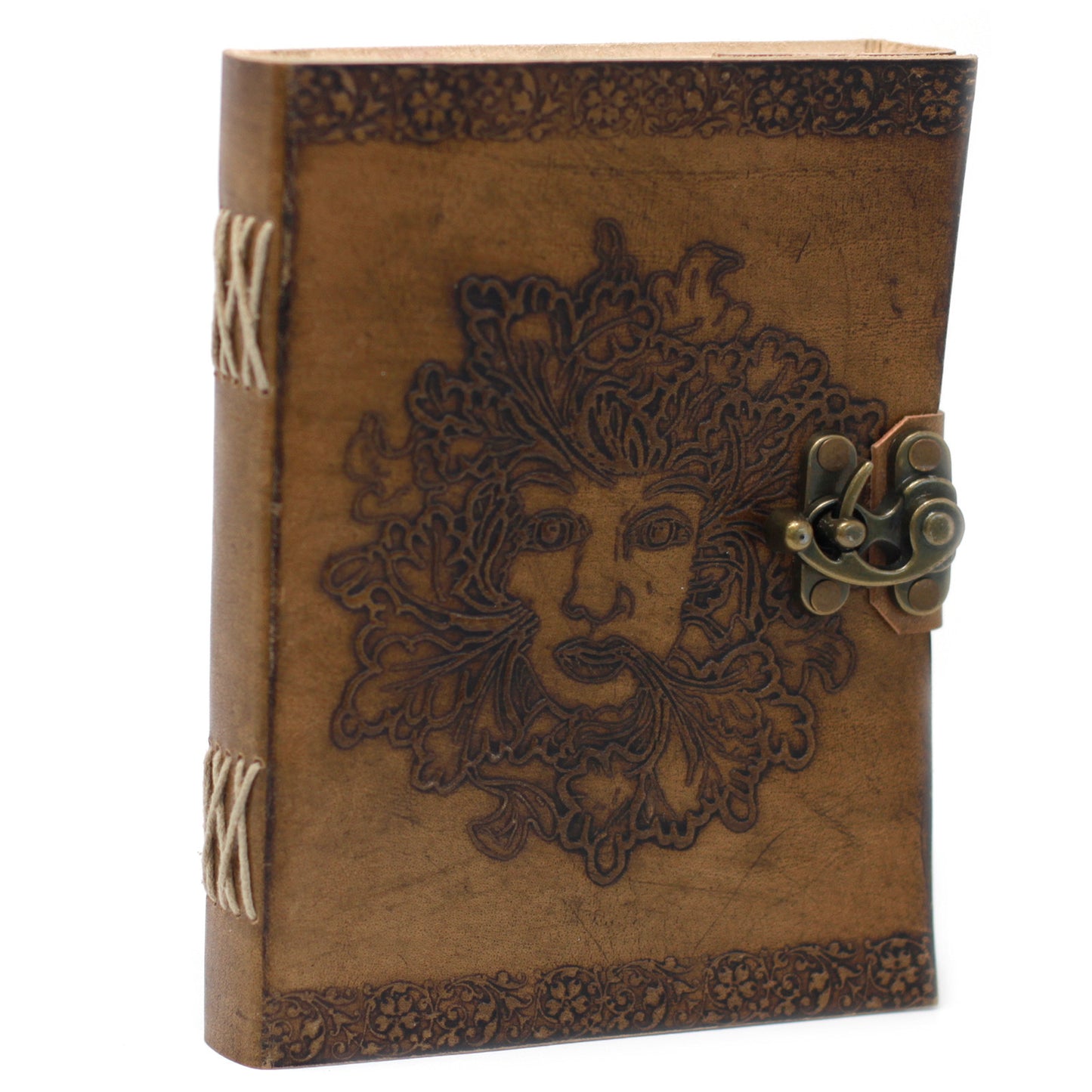 Leather Greenman Notebook (200 Pages)