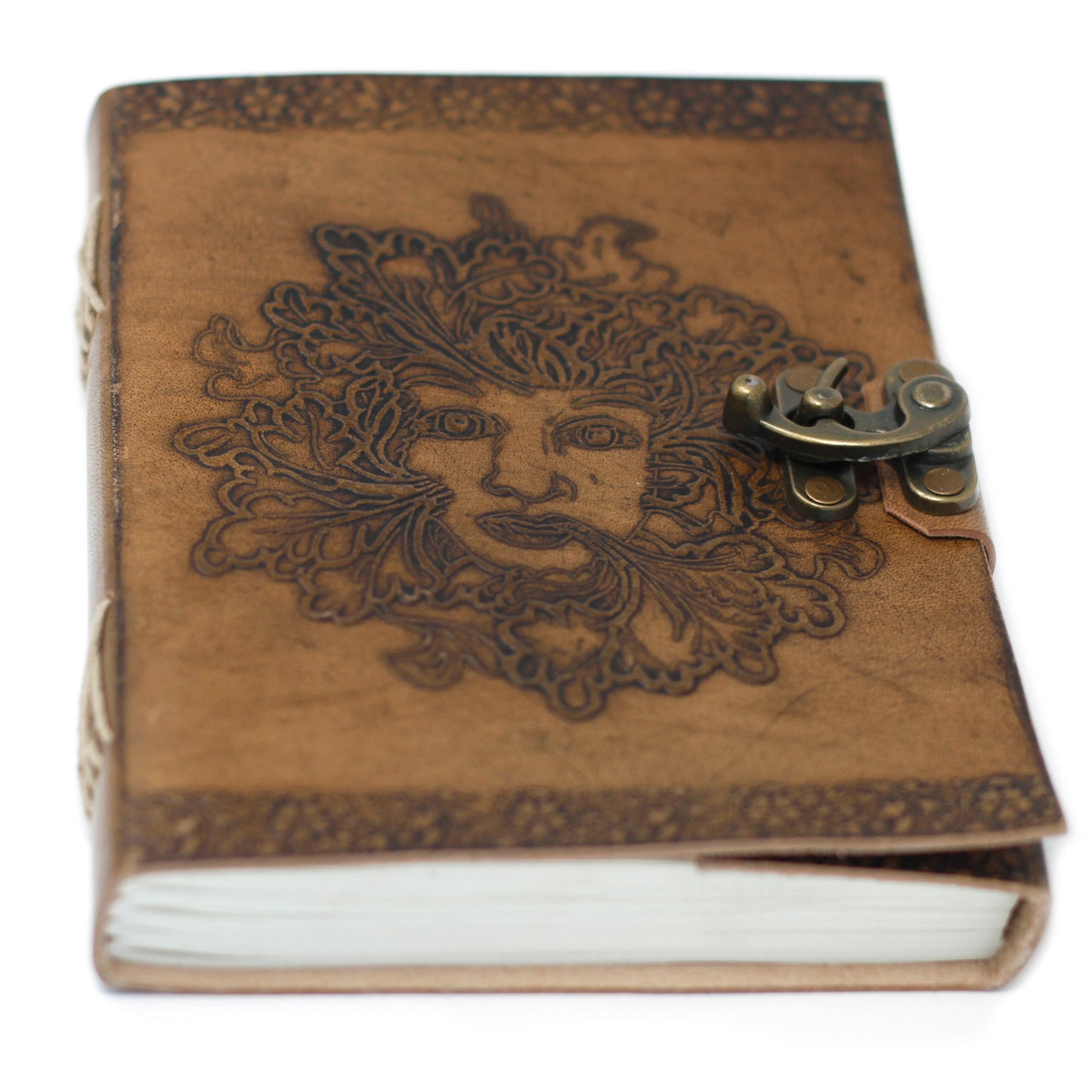 Leather Greenman Notebook (200 Pages)