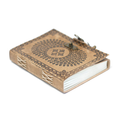 Leather Blue Mandala Notebook (200 Pages)
