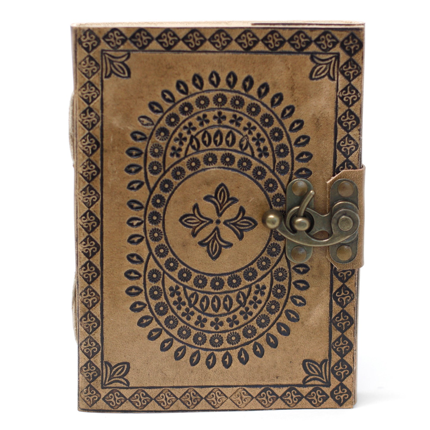 Leather Blue Mandala Notebook (200 Pages)