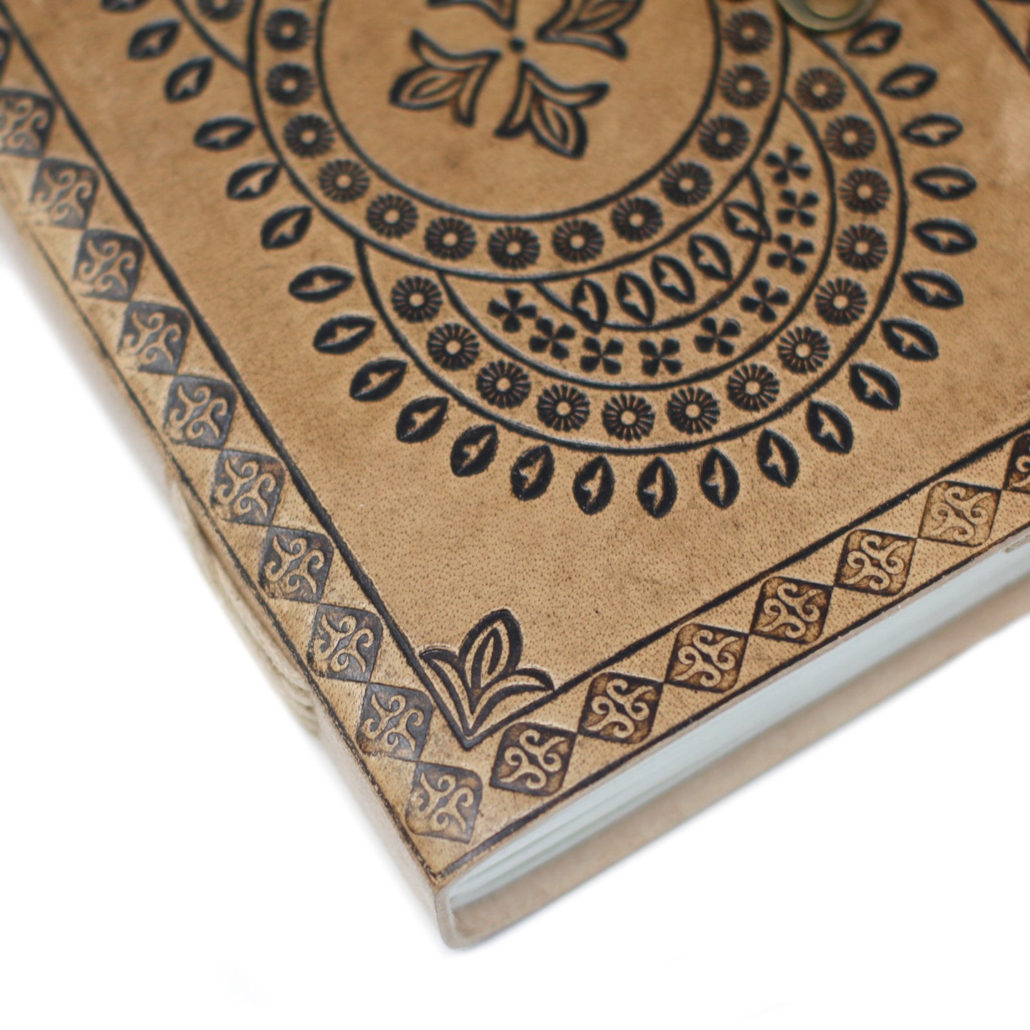 Leather Blue Mandala Notebook (200 Pages)