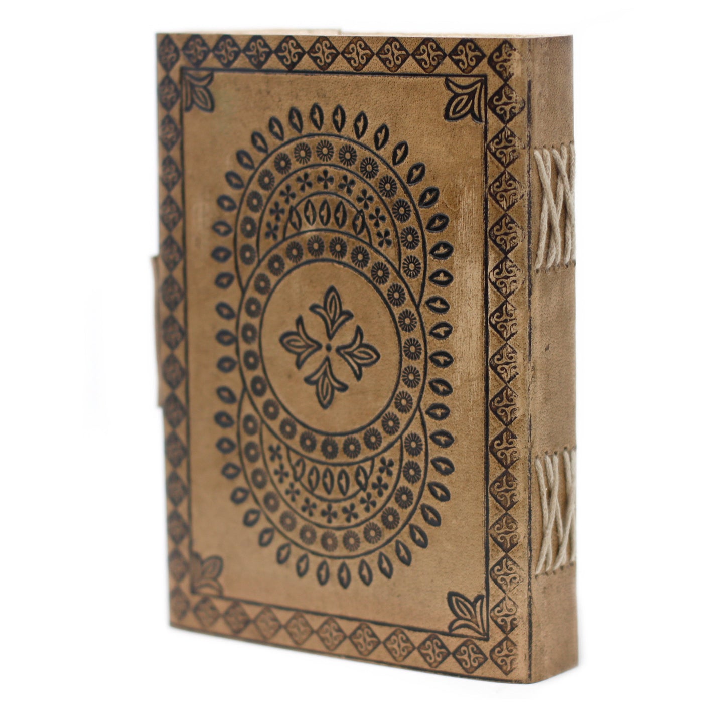 Leather Blue Mandala Notebook (200 Pages)