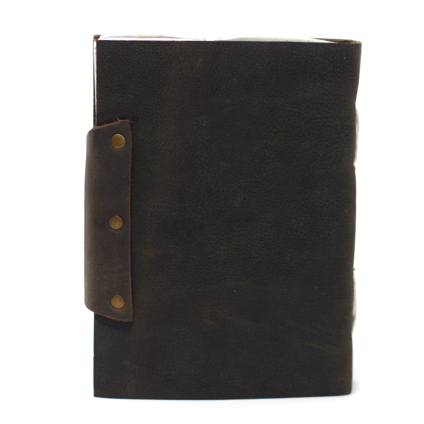 Leather Black Confessions with Lock Notebook (200 Pages)