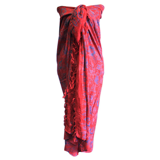 Bali Block Print Sarong - Tropical (4 Assorted Colours)