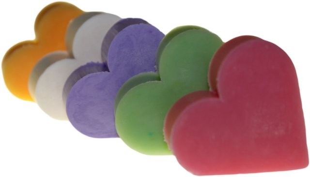 Heart Guest Soaps - Raspberry (10 Pack)