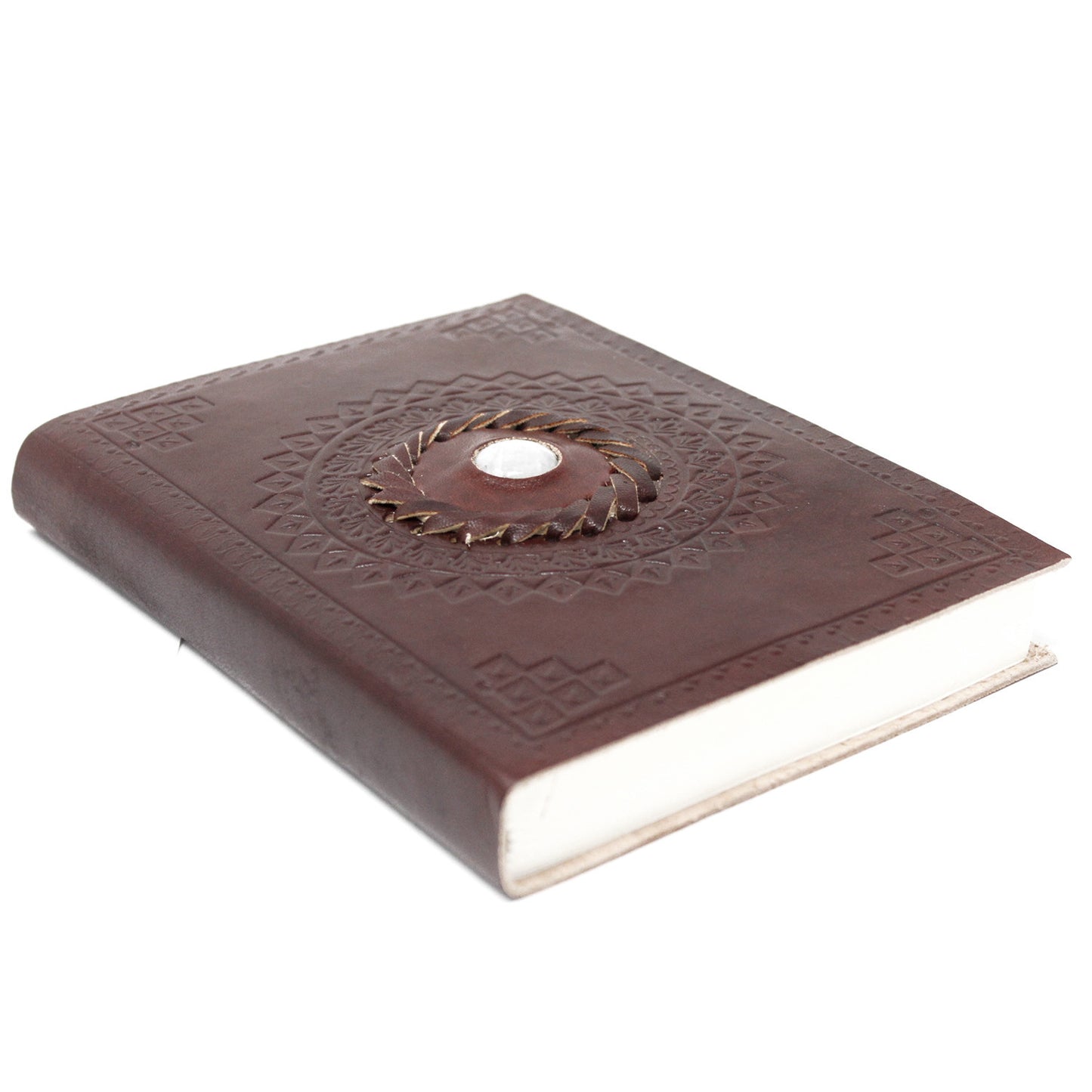 Leather Moonstone Notebook (200 Pages)