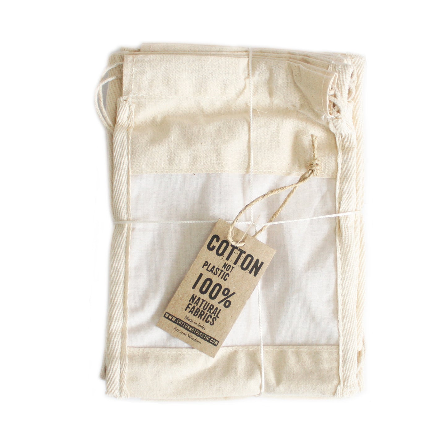 Med Cotton Window Pouch - 21x15cm