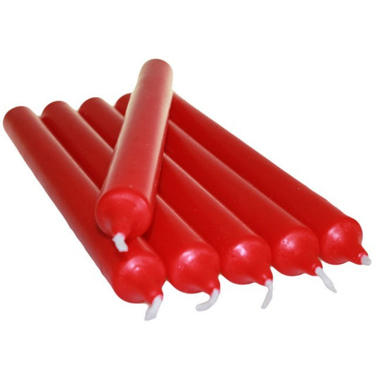 Red Dinner Candles - 5 Pack