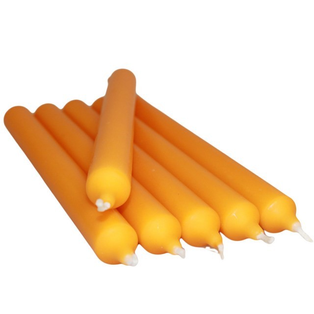 Bright Orange Dinner Candles - 5 Pack