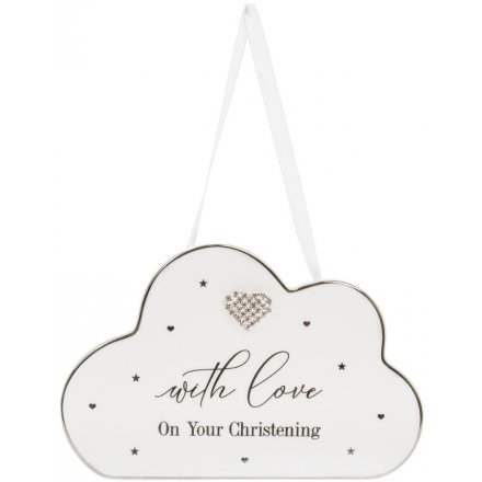 Christening Hanging Plaque