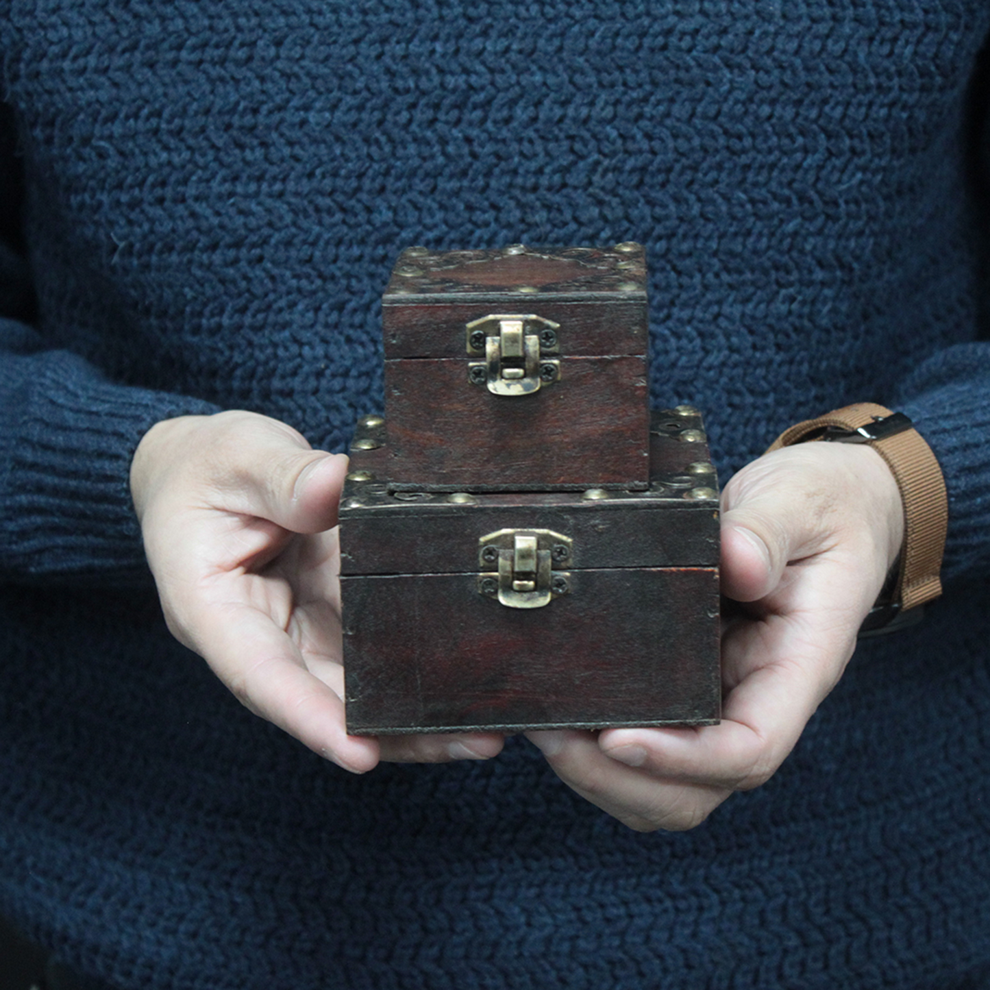 Set of 2 Gothic Square Boxes