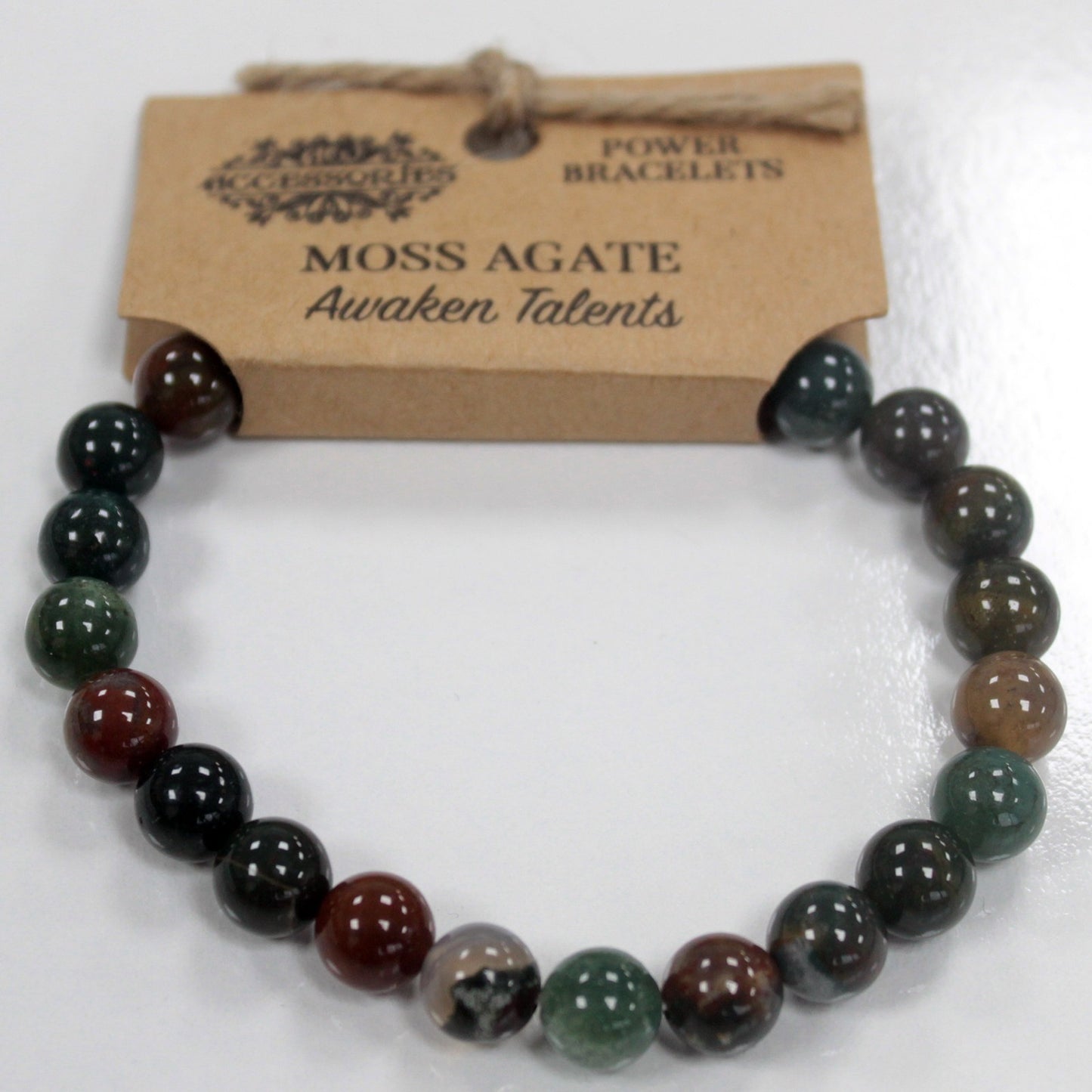 Power Bracelet - Moss Agate