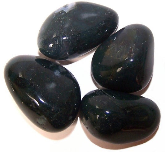 Pack of 24 L Tumble Stones - Green Moss Agate L