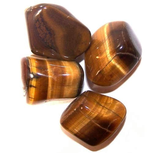 Pack of 24 L Tumble Stones - Tiger Eye - Gold