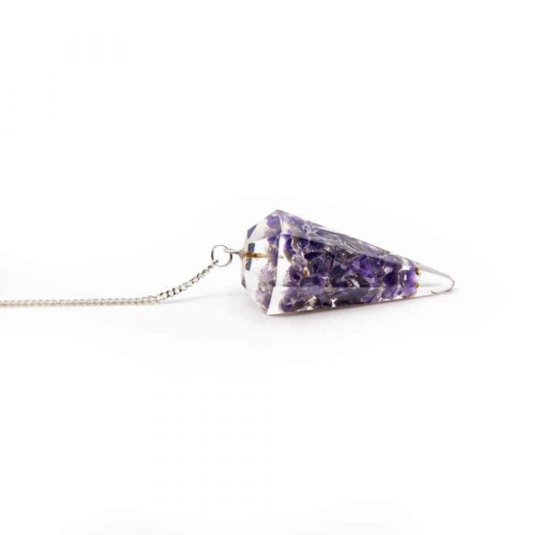 Amethyst Gemstone Orgonite Pendulum