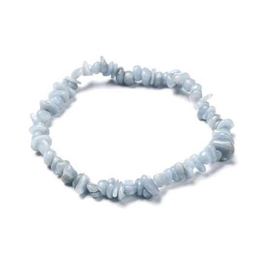 Angelite Crystal Chip Bracelet