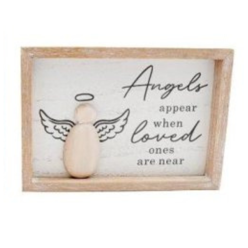 "Angels Appear" Wooden Box Frame Plaque