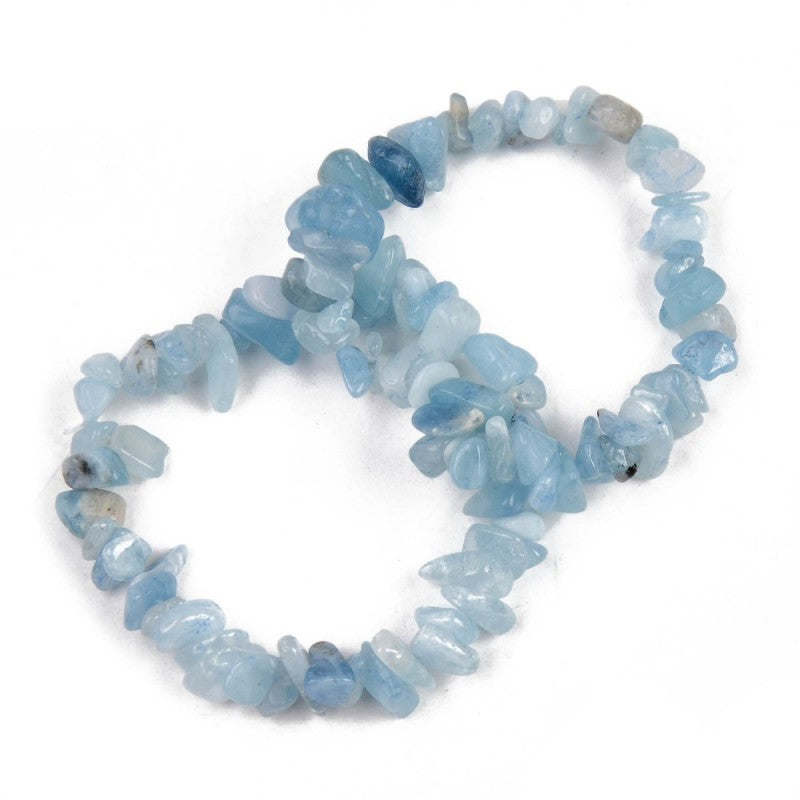 Aquamarine Crystal Chip Bracelet