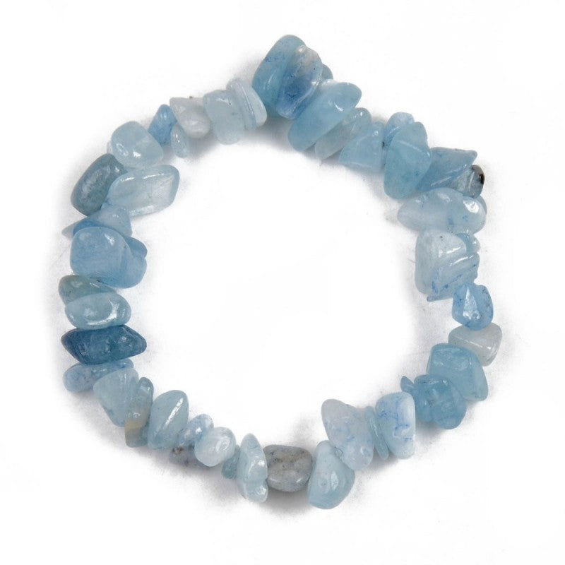 Aquamarine Crystal Chip Bracelet