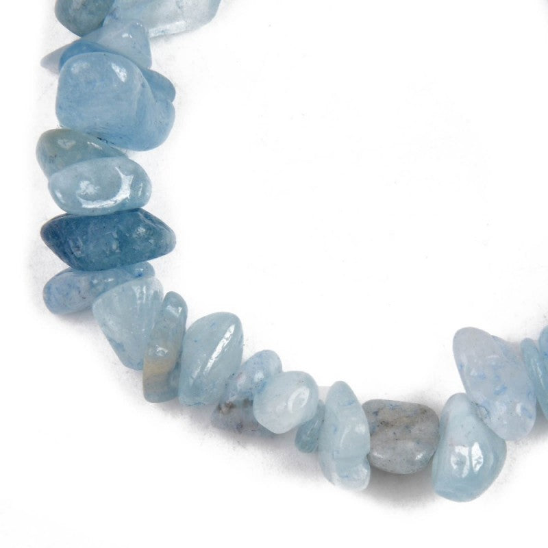 Aquamarine Crystal Chip Bracelet