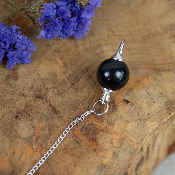 Black Agate Pendulum (Ball)