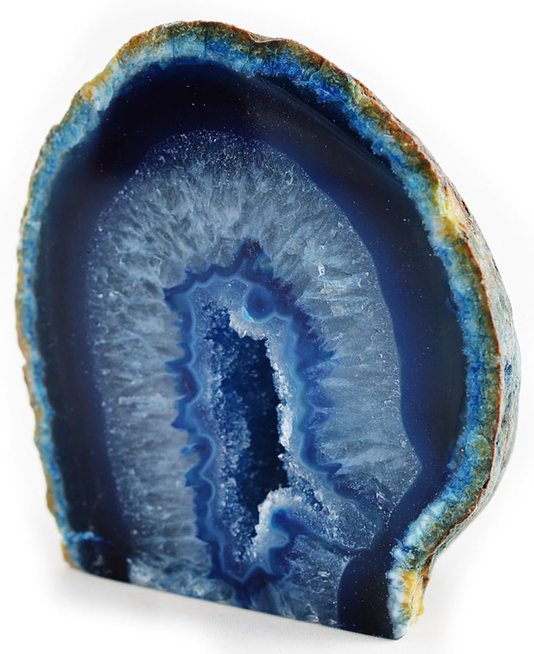 Polished Blue Agate Geode