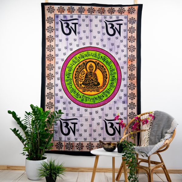 Spiritual Buddah Cotton Tapestry (215 x 135 cm)