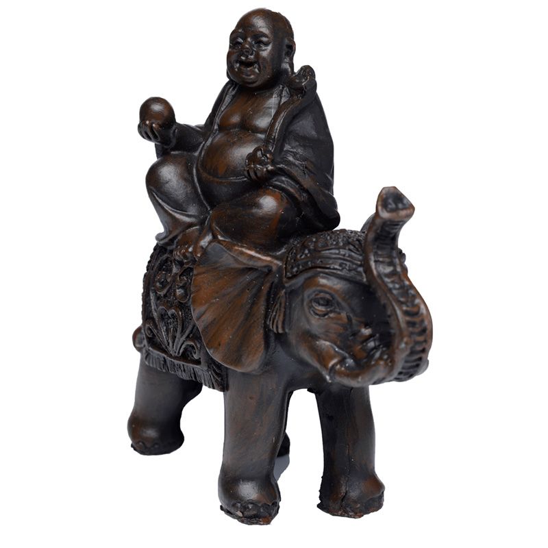 Lucky Buddah on Elephant Figurine